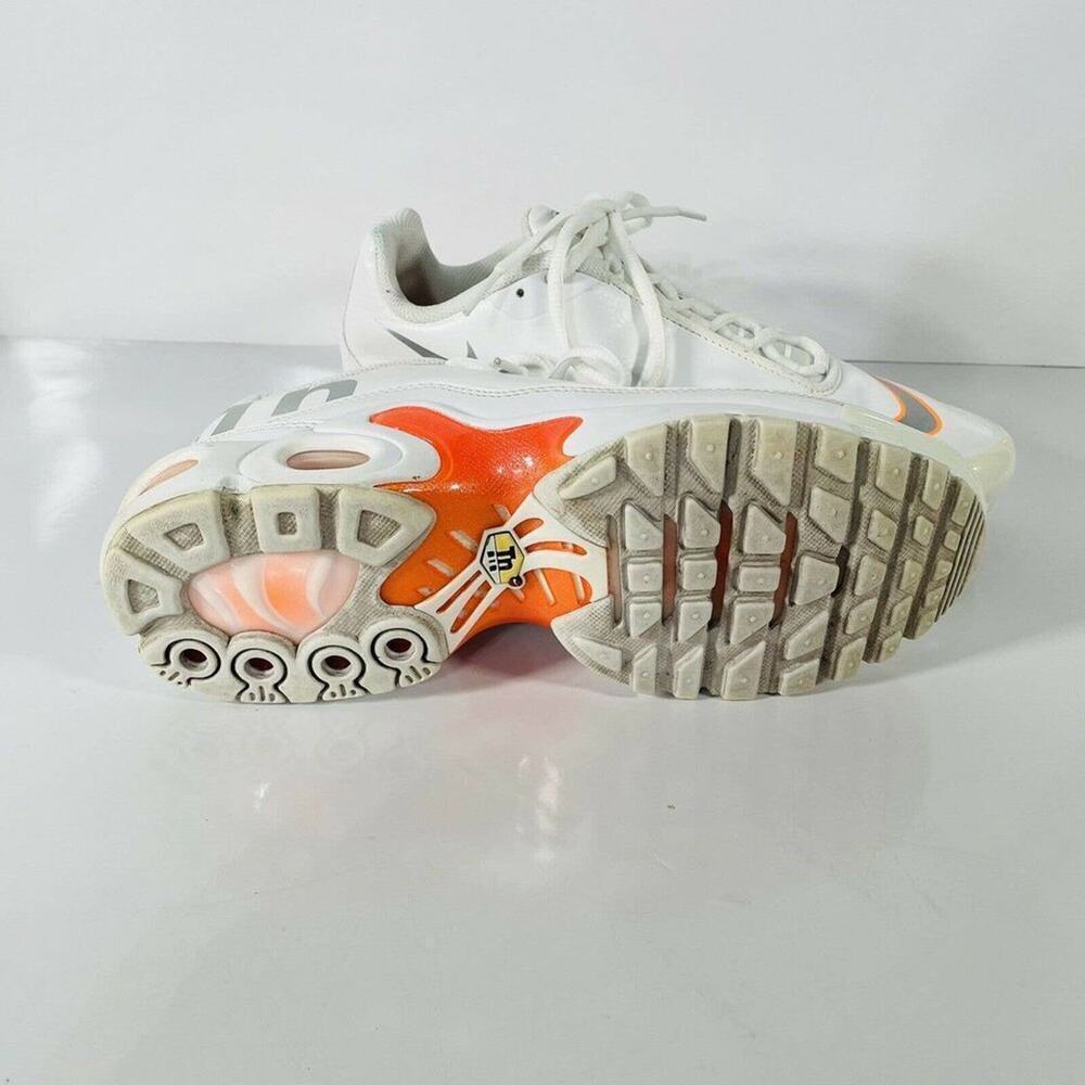 Nike Air Max Plus TN SE Big Logo White Silver Orange AR0005 100 7y - Picture 3 of 6